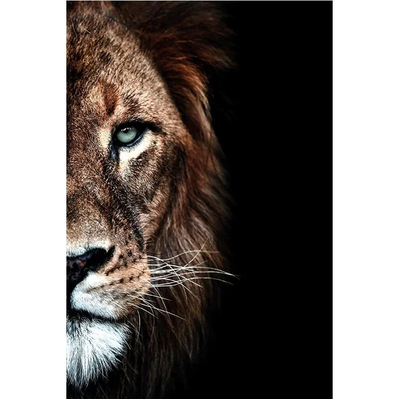 Canvas Paintings On The Wall Art Modern Male lion and lioness Decorative Posters And Prints Canvas Art Animal Pictures for Room - Image 8
