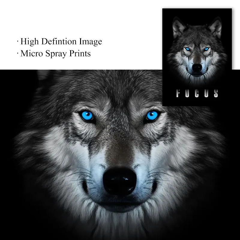 Animal Motivational Wall Art Lion Wolf Leopard Canvas Painting Entrepreneur Quotes Prints Posters Home Office Decor Frameless - Image 5