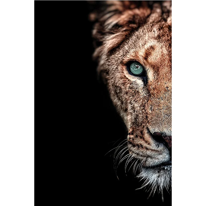Canvas Paintings On The Wall Art Modern Male lion and lioness Decorative Posters And Prints Canvas Art Animal Pictures for Room - Image 7