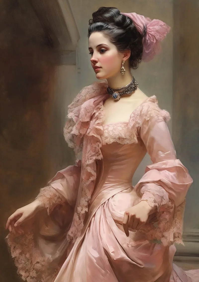 Elegant Vintage Woman In Large Hat Portrait Poster Print Wall Art Pictures Canvas Painting Living Room Bedroom Home Decor Gift - Image 10