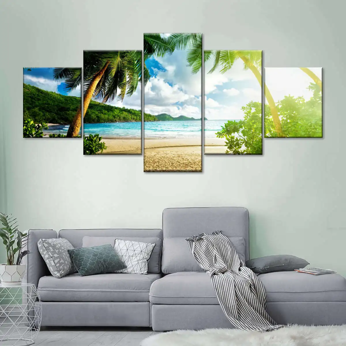 5pcs Landscape Canvas Painting Modern Wall Art Printed Picture Home Decor Mountain Sunset Wall Art for Living Room Decor Unframe - Image 29
